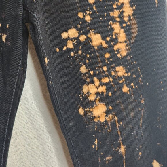 The Children's Place Black Hand Bleached Adj Waist Cotton Skinny Jeans Size 14 - Picture 7 of 16